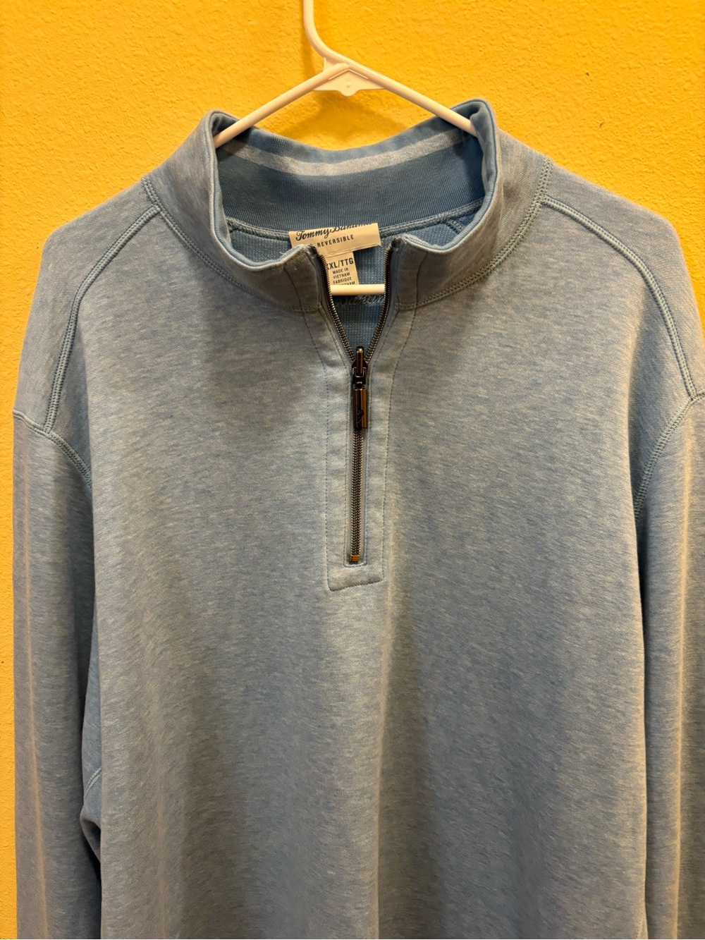 Tommy Bahama Sky Blue Quarter-Zip Pullover